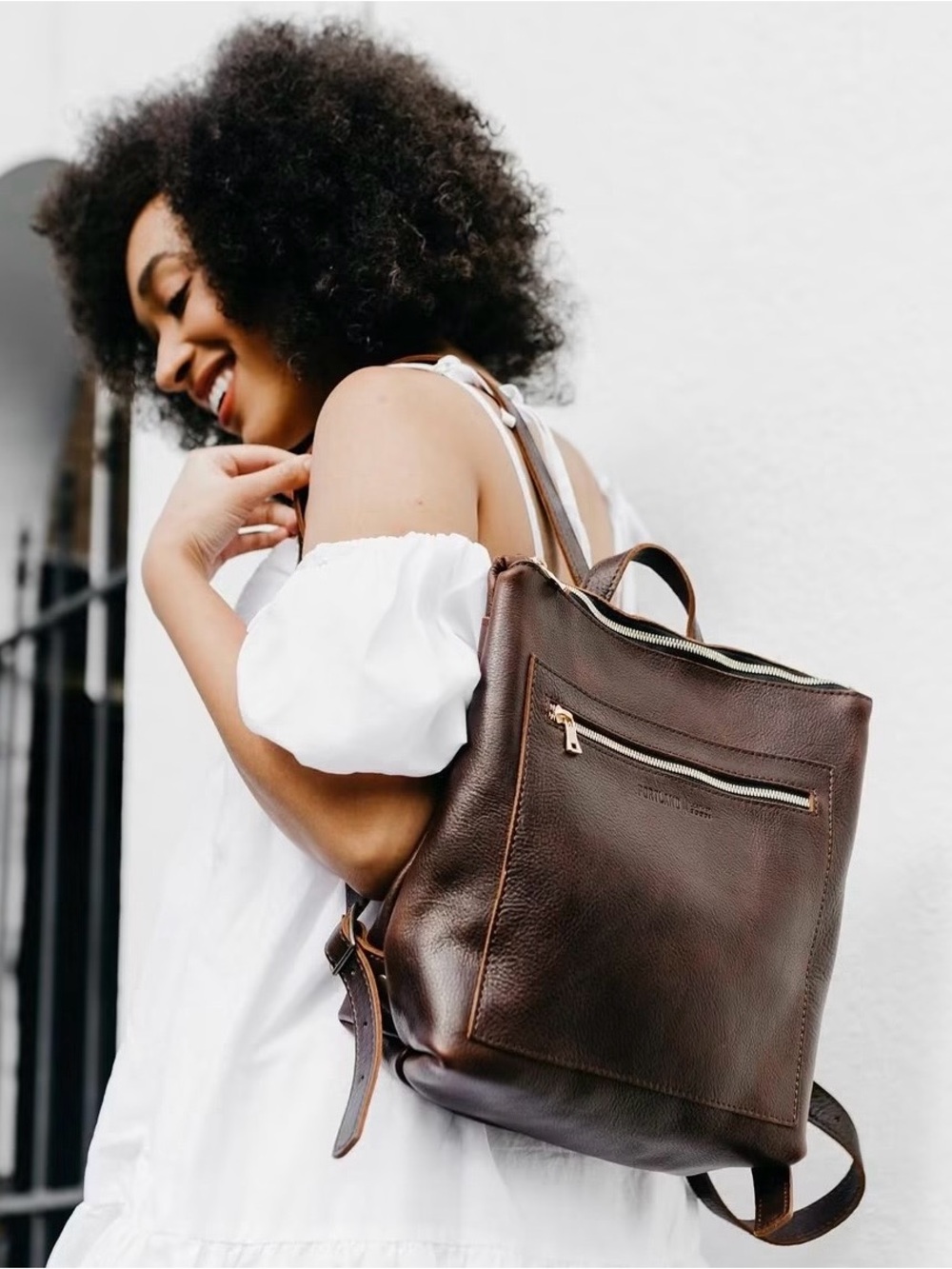Portland Leather Cold Brew Tote Backpack